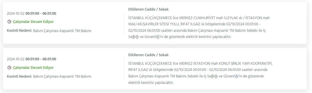 İstanbul'un 19 ilçesinde 8 saati bulacak elektrik kesintileri yaşanacak 8